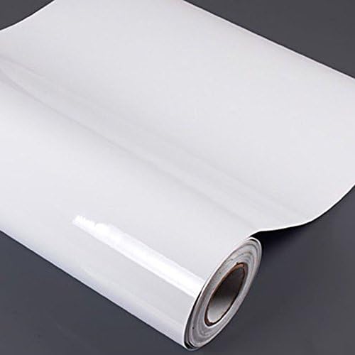 IHomee Waterproof High Gloss Glittery Vinyl Pearl White Self Adhesive Contact Paper for Covering Kitchen Counter Top Cabinet Wardrobe Furniture (24''x195'')
