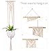 Mkono Macrame Plant Hanger Hanging Planter Wall Art Home Decor 46 inches, Set of 2