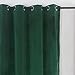 Super Soft Signature Velvet Curtains Set of 2 Dark-Green Classic Blackout Panels Home Theater Grommet Drapes Eyelet 52Wx84L-inch Dark Green(2 Panels) with Matching Tiebacks