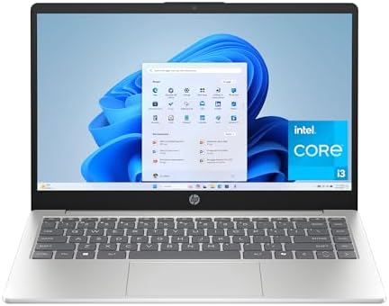 HP 14 inch Laptop, HD Display, Intel Core i3-N305, 8 GB RAM, 256 GB SSD, Intel UHD Graphics, Windows 11 Home in S Mode, Natural Silver, 14-ep0299nr