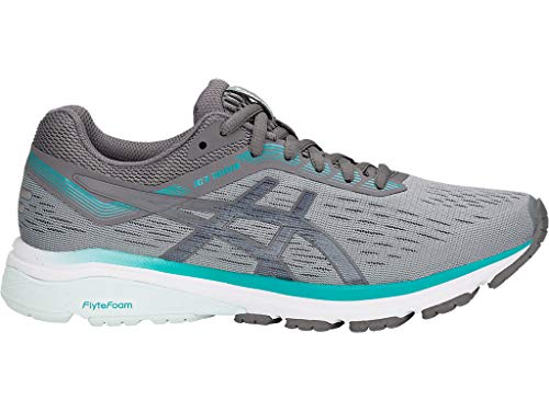 ASICS Women's GT-1000 7 Running Shoes, 7.5M, Stone Grey/Carbon