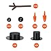 Outivity 600 Pcs Snowman Crafts DIY Kits for Winter Kids Holiday Party Decor Gift,Includes 60 Mini Black Top Hats,360 Snowman Craft Buttons,60 Carrot Noses Buttons and 120 Hands