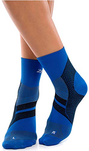 ZaTech Plantar Fasciitis Sock, Compression Socks (Blue/Black, X-Large)