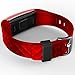Wireless S2 Fitness Monitor Smart Bracelet Bluetooth 4.0 Heart Rate monitor-Waterproof IP67 Sleep Monitor Notification Alerts Wristband for Android IOS Phones (Red)