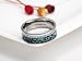 TIGRADE 6mm 8mm Titanium Rings Turquoise Imitated Meteorite Inlaid Wedding Band Size 6-12