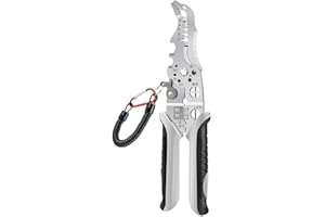 WAXCMXYH Multifunctional Wire Stripper with Elbow, 2024 New Upgrade Wire Stripper Crimper Cable Cutter Pliers for Cutting Stripping Splitting Shearing, Professional Wire Stripping Tool with Elbow