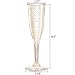 I00000 105Pcs Plastic Champagne Flutes, Gold Glitter Champagne Glasses 5 Oz, Plastic Toasting Flutes, Elegant Mimosa Glasses Cocktail Cups Perfect for Party, Weddings, Anniversaries and Catered Events