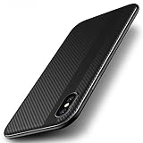 NataX iPhone X Case, Thin Fit Hybrid Drop Protection and Scratch Resistance Carbon Non Slip Cover for Apple iPhone 10