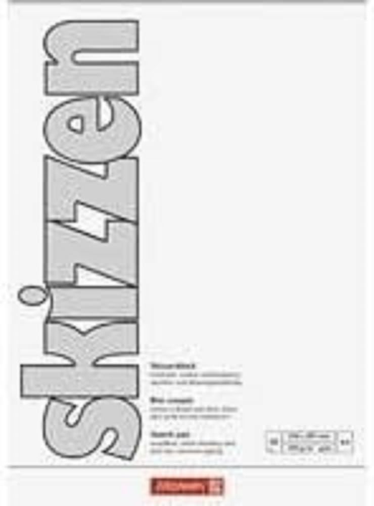Brunnen Sketch Pad A4 190 g 50 Sheets Pack of 5