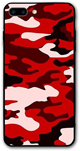 RONG FA Red Camouflage Apple Cell Phone Case For 8 Plus Full Design Printed Imported PC Materials,Ultra Thin Hard Cover Protect Apple IPhone 8 Plus
