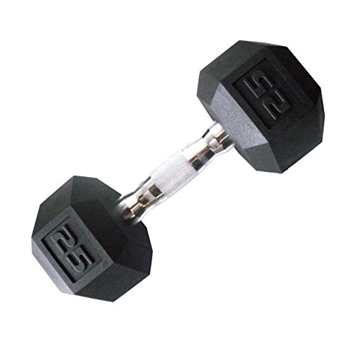 Cap Barbell Workouts Coated Hex Dumbbell, Black, 20 lb