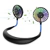 Hands Free Portable Neck Fan – Rechargeable Mini USB Personal Fan Battery Operated with 3 Level Air Flow, 7 LED lights…
