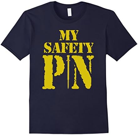 Men's My Safety Pin, AR-15 Firing Pin T-Shirt Large Navy