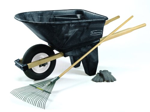 Rubbermaid Commercial FG565861BLA HDPE Wheelbarrow, 200-pound Capacity, Black - Thumbnail 2