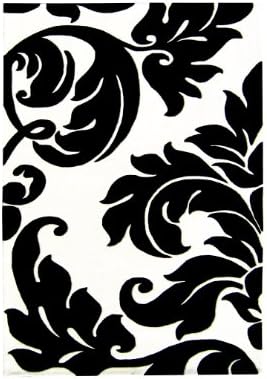 ZnZ Rugs Gallery, 100094_4x6, Hand Made Off-White New Zealand Blend Wool Rug, 1, Black, 4x6'