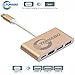 TOWABO 4-in-1 USB-C Hub with Type C, USB 3.0, USB 2.0 Ports for New MacBook 2015/2016 ,ChromeBook Pixel Devices Nokia N1,Nexus 6/6p and Other Type-C HUB Devices Connecting Adapter