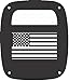 JeepTails USA Flag Tail lamp Light Covers Compatible with Jeep Wrangler TJ and YJ - Black - Set of 2