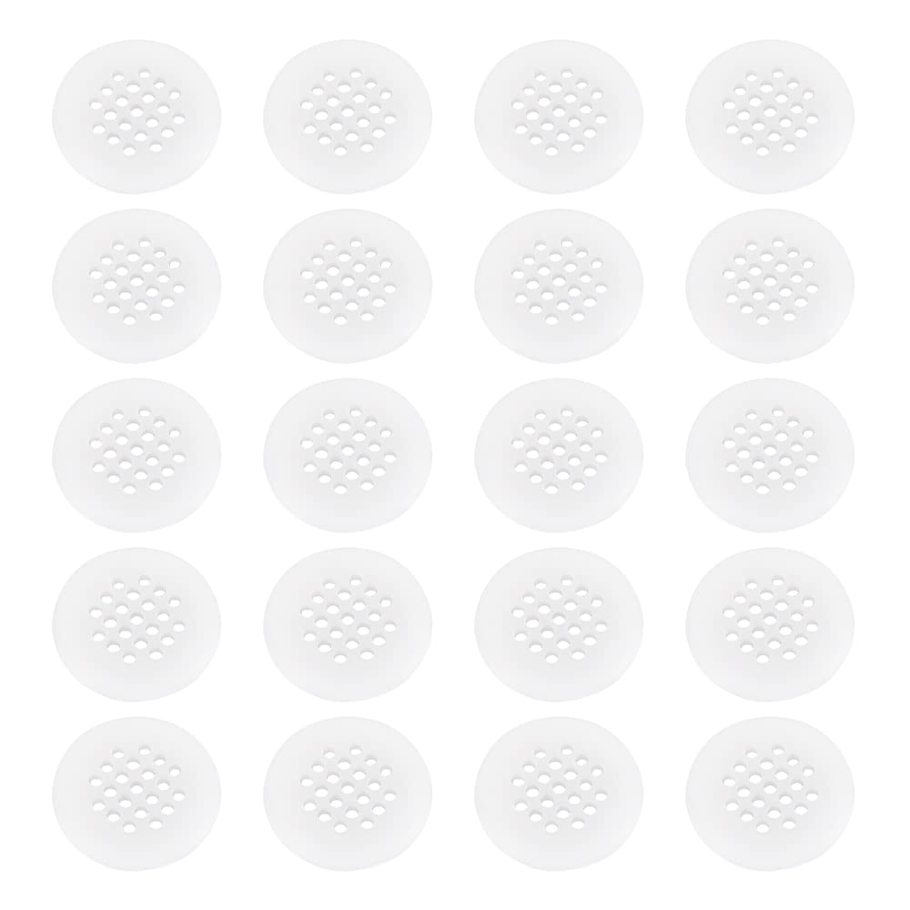 20PCS Plastic Round Mesh Hole Air Vent Louver Covers Plastic Soffit Vents Round Enclosure Air Vent Soffit Vents Plastic Louver Vents Air Vent Grille Covers for Wall Kitchen Ceiling