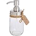 Nicole-Rhea Foaming Mason Jar Soap Dispenser (Includes Satin Brushed Soap Pump, Lid and Clear Ball Brand Glass Mason Jar) Model 10-101SC