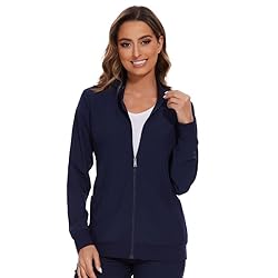 COZYFIT Scrub Jackets for Woman, Zip Front Nurse