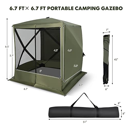 Tangkula 6.7x6.7 Ft Pop Up Gazebo Review: Instant Screen Tent for Camping & Backyard image 12