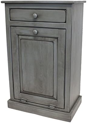 Pine Tilt Out Trash Bin (Primitive Vintage Blue with Glaze)