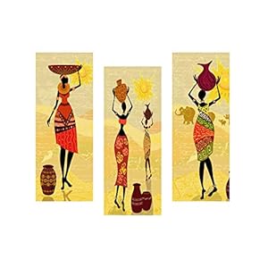 SAF Modern Art 6MM MDF Framed Set of 3 Digital Reprint 15 inch x 18 inch Painting SANFJ16 SANFJ16