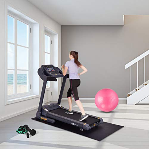 Goplus Treadmill Mat for Hardwood Floors High Density Waterproof PVC, Floor Protector Pad for Exercise Equipment for Home and Gym Use, Large Size (6.5' x 3' x 0.25'')