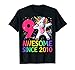 9 Years Old 9th Birthday Unicorn Dabbing Shirt Girl Party T-Shirt