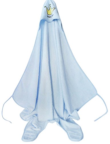 35.4x35.4inch (90x90CM) Bamboo Organic Hooded Baby Bath Towel Baby Wipes Organic - Naturally Antibacterial Baby Blankets by Maypluss(Blue)