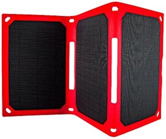 Solar Charger Foldable Outdoor 18W ETFE Solar Panel with Dual Smart USB Portable Mobile Tablet Charger for Summer Camping Hiking Mountaineering Beach Outdoor Sports