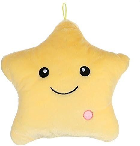 Kiicco LED Luminous Five-pointed Star Plush Pillow Stuffed Toys (Yellow)