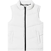 Meikulo Boys Zip Up Puffer Vest Kids Stand Collar Quilted Gilet Sleeveless Jackets Outwear with Pockets