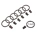 Ginbel Direct 40-Pack Copper Metal Heavy-Duty Drapery Curtain Rings with Clips for Windows, Bathroom, Home, Kitchen (Copper, 1 inch Interior Diameter)