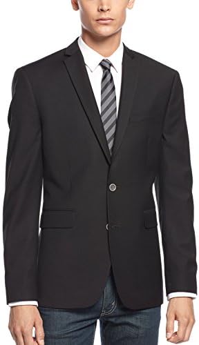 Bar III Slim Fit Blazer Black Twill Two Button New Men's Sport Coat (40 Long)