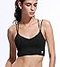 OVESPORT Women's Wire free Mid Impact Padded Active Workout Sports Yoga Bra with Removable Cups