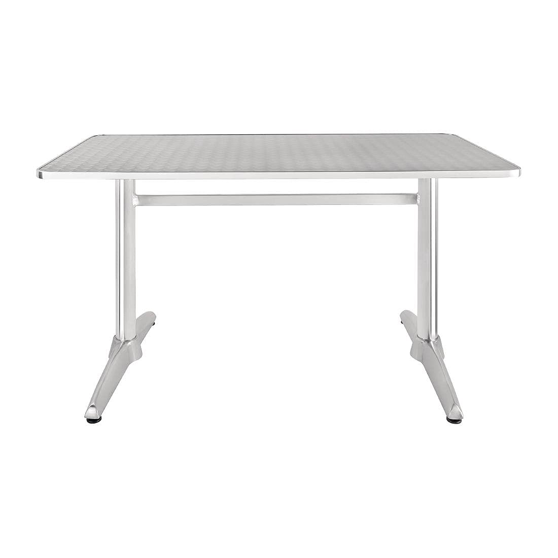 Bolero Double Pedestal Table Rectangular 720X1200X600mm Stainless Steel Grey
