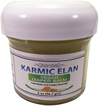 Vegan Baby Diaper Balm by Karmic Elan โ Soothing Diaper Rash Treatment โ Cruelty Free All Natural Skin Care With Organic Calendula To Protect And Calm Baby's Bottom - Cloth Diaper Safe