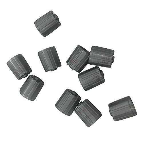 10pcs Plastic Gray Tire Valve Stem Caps TPMS Tire Cap with Gasket