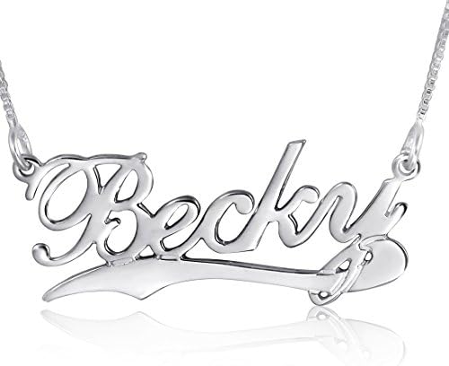 Sterling Silver Name Personalized Necklace, Custom Made Any Name
