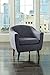 Signature Design by Ashley Klorey Modern Tufted Barrel Club Accent Chair, Denim Blue