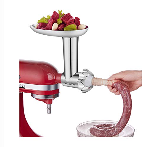 Metal Food Meat Grinder Attachment for KitchenAid Stand Mixers - Including Sausage Stuffer Accessory - Thumbnail 2