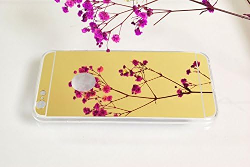 Cuple iPhone 6 Plus iPhone 6S Plus Mirror Case Soft TPU Silicone Jelly Mirror Case, Gold
