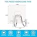 Lefree Wall Hooks Adhesive Hooks of 8 Pack Transparent Reusable Seamless Waterproof and Oilproof,Bathroom Kitchen Heavy Duty Self Adhesive Hooks