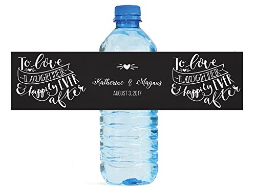 To Love Laughter & Happily Ever After Wedding Anniversary Engagement Party Bridal Shower Water Bottle labels Birthday Party Bridal Shower Easy to Use Self Stick Labels To Love Laughter & Happily Ever After Wedding Anniversary Engagement Party Bridal Shower Water Bottle labels Birthday Party Bridal Shower Easy to Use Self Stick Labels