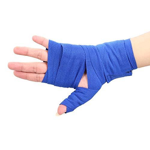 STORE-HOMER - 1 Pair/2PCS Boxing Handwraps Bandage MMA Training Wrist Protect Punch Red Boxing Ring Handwraps Magic Sticker 2.4M Color Random