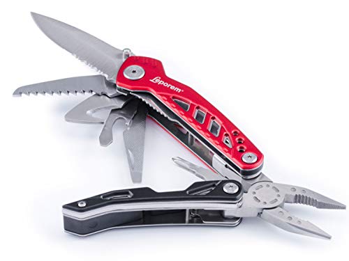 Multitool - Pocket Knife, 12 in 1 Multi Tool, Multifunction Utility Stainless Steel Super Tool Set, Folding Saw, Wire Cutter, Pliers, Multi Purpose Tools for Outdoor Activities, Survival, Camping