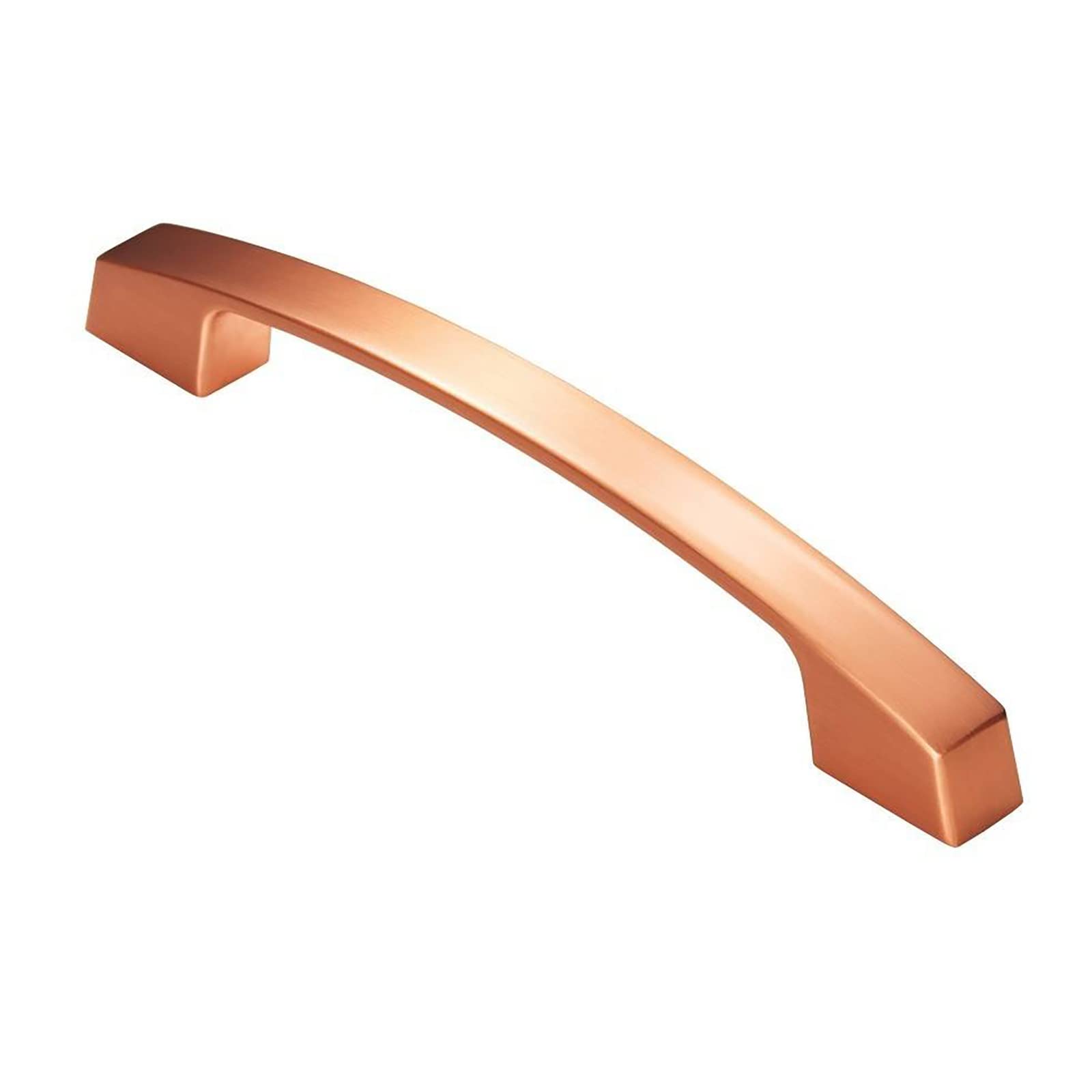 Fingertip Design Bridge Cabinet Pull Handle, 160 mm Hole Centres, Satin Copper
