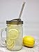 1 Ball Glass Mason Drinking Jar with One Piece Sip Lid and Straw Wide Mouth (24oz mug)
