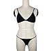 Canserin Women Push-Up Bikini Set, Bandeau Padded Swimsuit (M, Black)